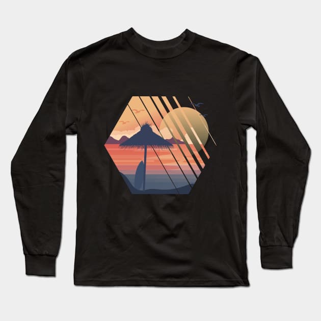 Its Always Sunny beach Philadelphia Long Sleeve T-Shirt by Midoart